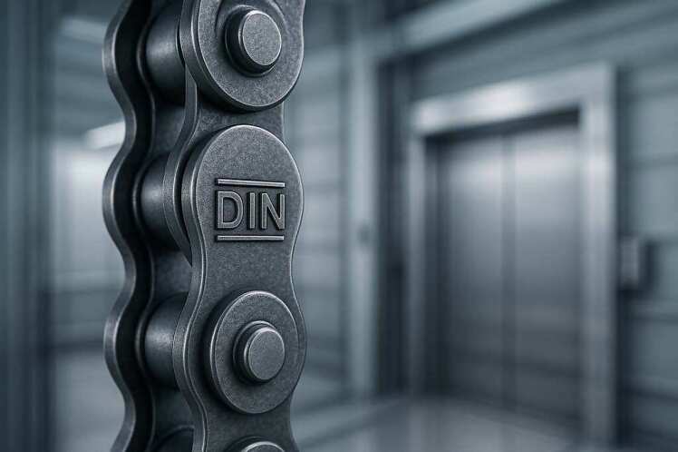 استانداردهای جهانی زنجیر الواتور | DIN، ISO و نکات کلیدی